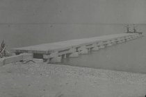 View of long concrete pier